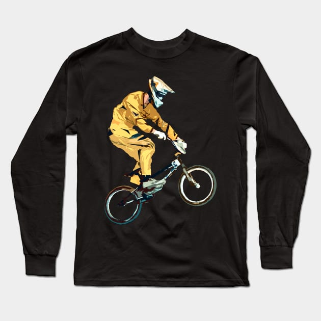 bmx Long Sleeve T-Shirt by rickylabellevie